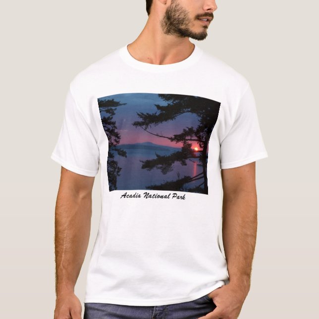 Sunset over Mt. Desert Island T-Shirt (Front)