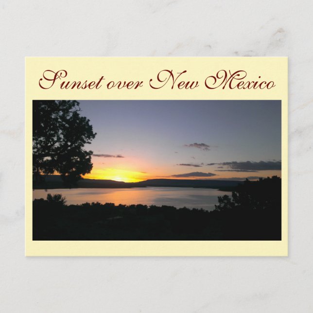 Sunset over New Mexico Postcard (Front)