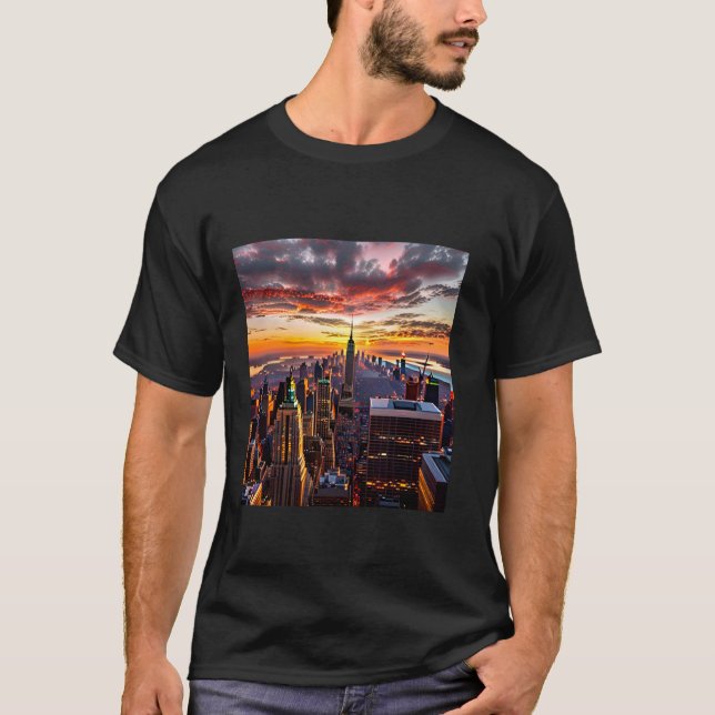 Sunset over New York City T-Shirt (Front)