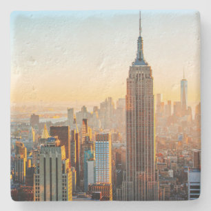 Sunset Over New York Stone Coaster