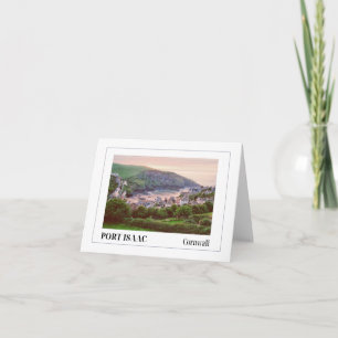 Sunset over Port Isaac, Cornwall Card
