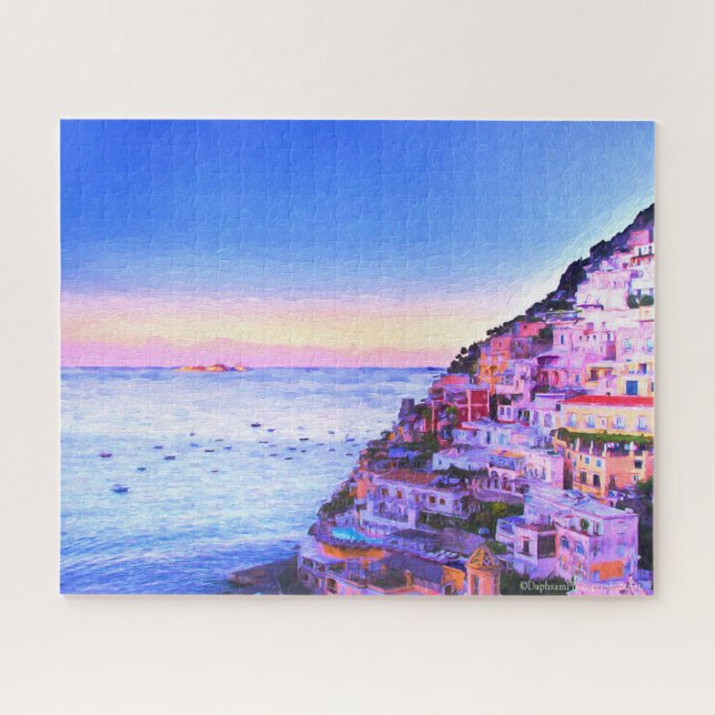 Sunset Over Positano, Italy Jigsaw Puzzle (Horizontal)