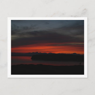Sunset over Puget Sound Postcard