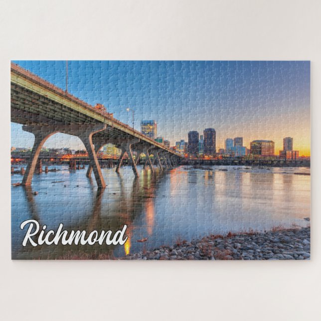 Sunset Over Richmond, Virginia, United States Jigsaw Puzzle (Horizontal)