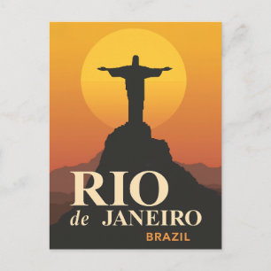 Sunset Over Rio de Janeiro Postcard