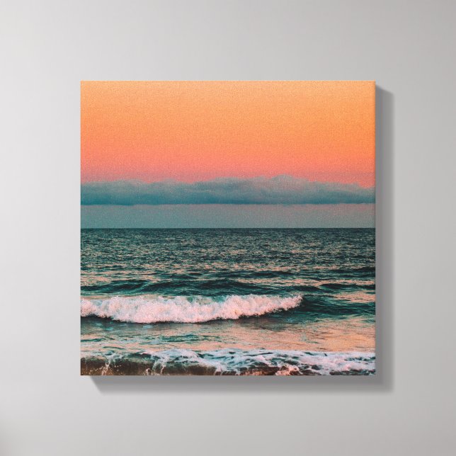 sunset over sea canvas print (Front)