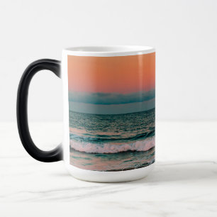 sunset over sea magic mug