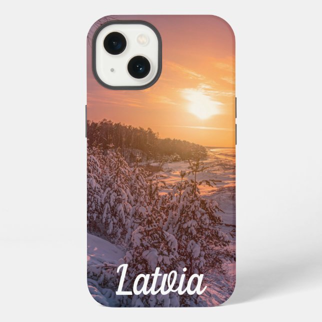Sunset over snow sea coast Case-Mate iPhone case (Back)