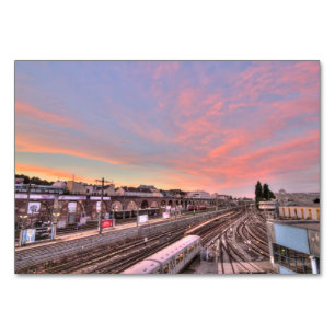 Sunset Over Spittelau, Vienna Austria Table Number