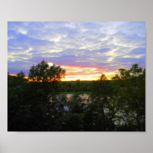 Sunset over Stilwell Pond (10x8 inches) Poster