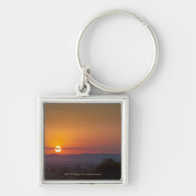 Sunset Over The African Landscape Keychain (Front)