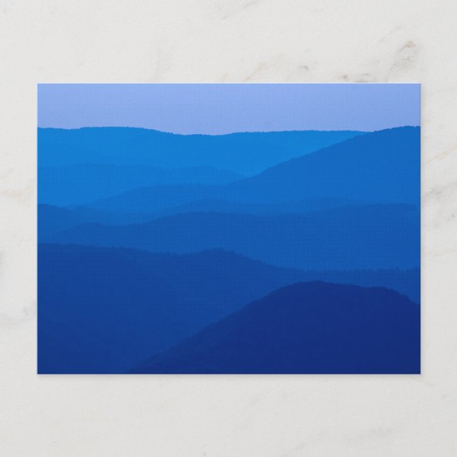 Sunset Over the Allegheny Mountains, West Virginia Postcard (Front)