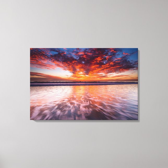 Sunset Over The Channel Islands Canvas Print (Front)