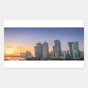 Sunset over the city of Doha, Qatar Sticker