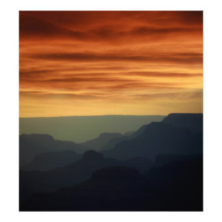 Sunset over the Grand Canyon's Blues Photo Print