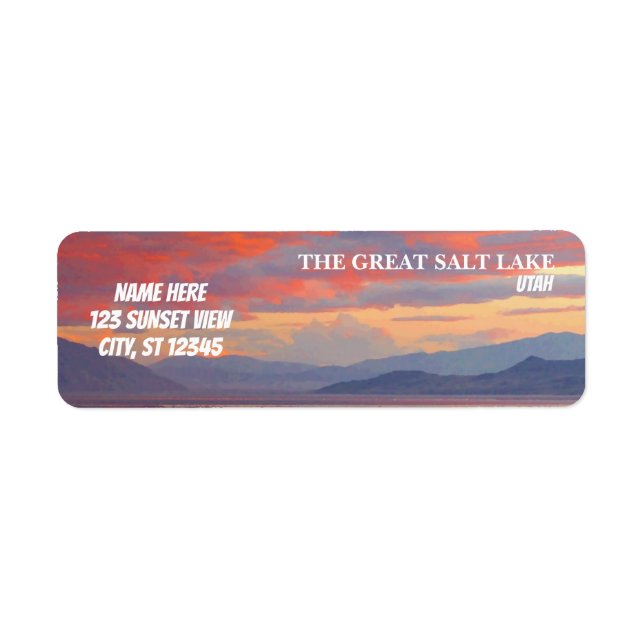 Sunset Over The Great Salt Lake, Utah (Front)