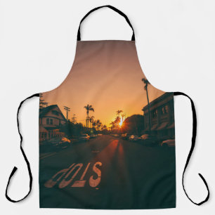 Sunset over the horizon apron