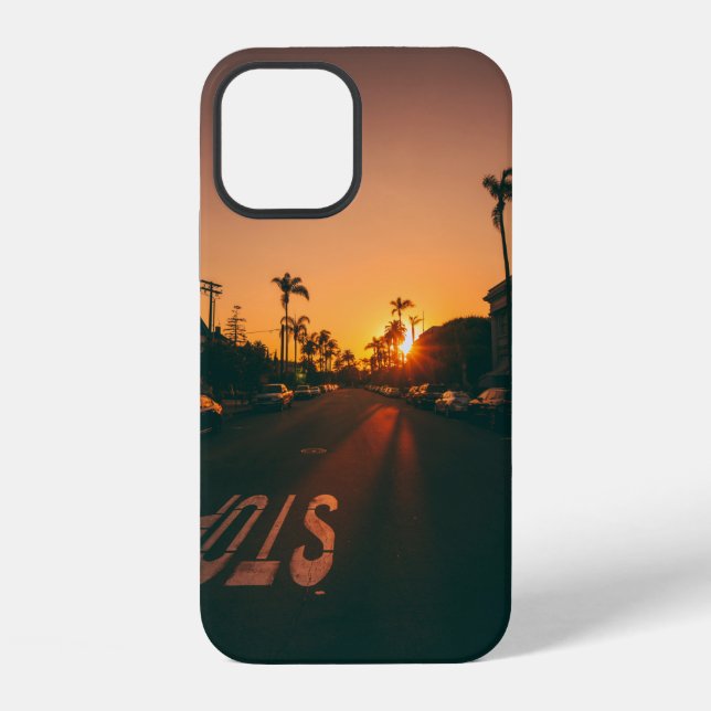 Sunset over the horizon iPhone case (Back)