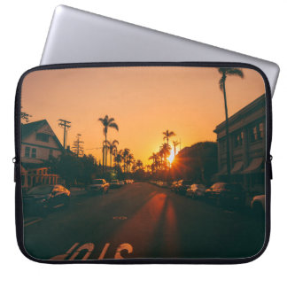 Sunset over the horizon laptop sleeve