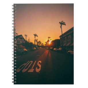 Sunset over the horizon notebook