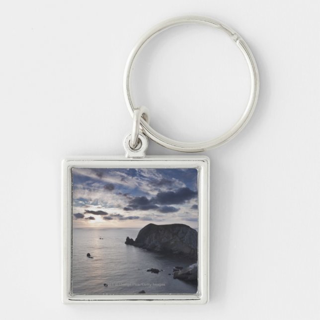 Sunset Over The Irish Coastline Keychain (Front)