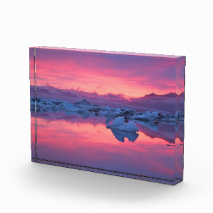 Sunset Over the Jokulsarlon Glacier Lagoon Photo Block