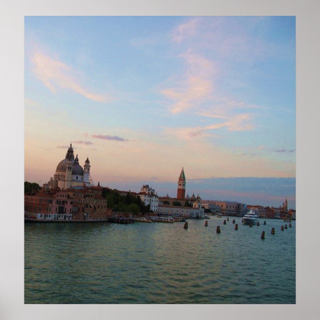Sunset Over the Lagoon, Venice, ITALY Poster (Front)