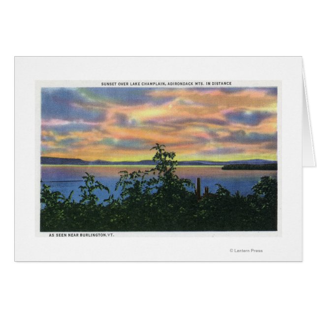 Sunset over the Lake, Adirondack Mts in (Front Horizontal)