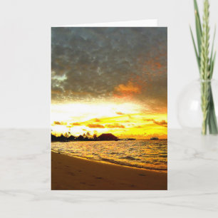 Sunset Over the Maldives Card