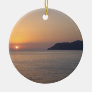 Sunset over the Mediterranean Ceramic Ornament