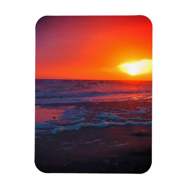 Sunset over the Ocean Magnet (Vertical)