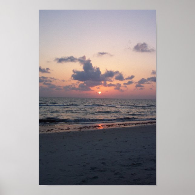 Sunset over the Ocean Poster (Front)