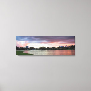 Sunset Over The Park Canvas Print