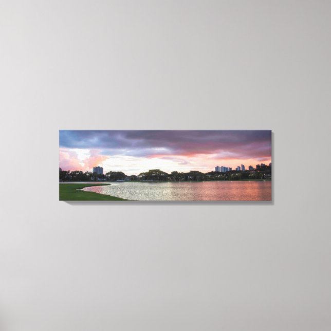 Sunset Over The Park Canvas Print (Front)