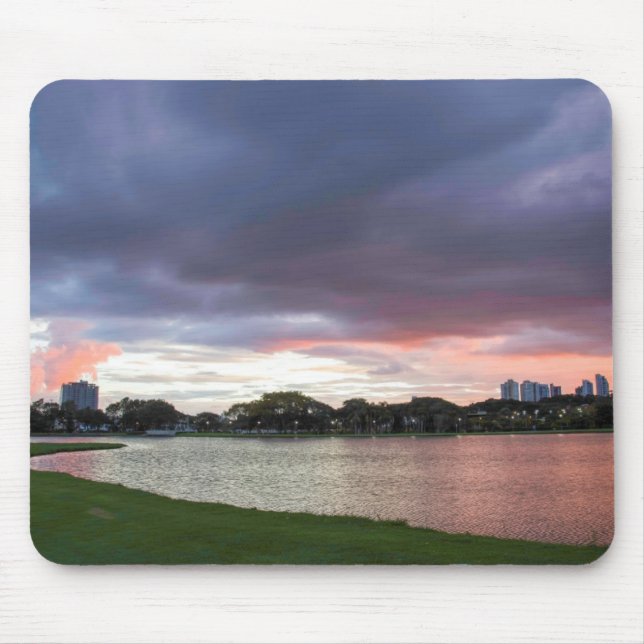 Sunset Over The Park Mouse Pad (Front)