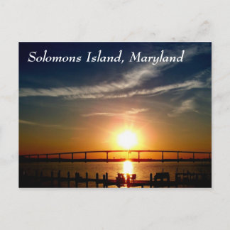 Sunset over the Patuxent River, Solomons Island Postcard