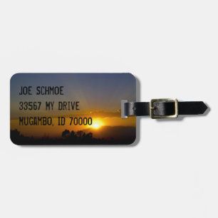 Sunset Over the Valley Luggage Tag