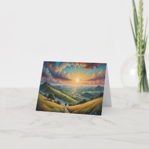Sunset Over the Valley Thank You Card