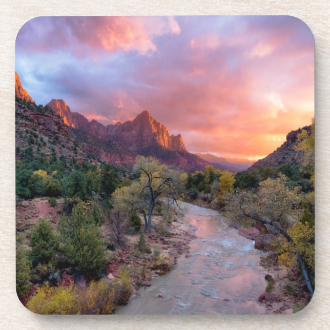 Sunset Over the Watchman Coaster (Front)