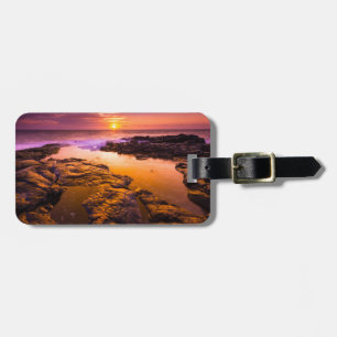 Sunset over tide pools, Hawaii Luggage Tag