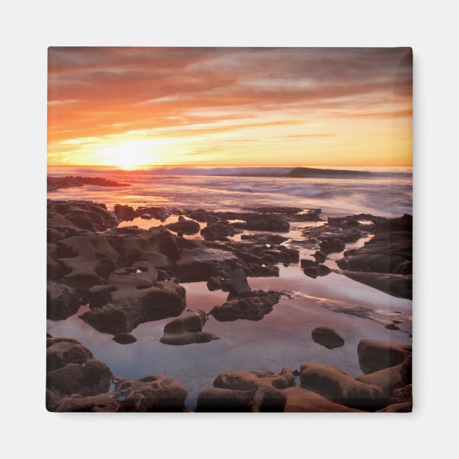 Sunset Over Tide Pools Magnet (Front)