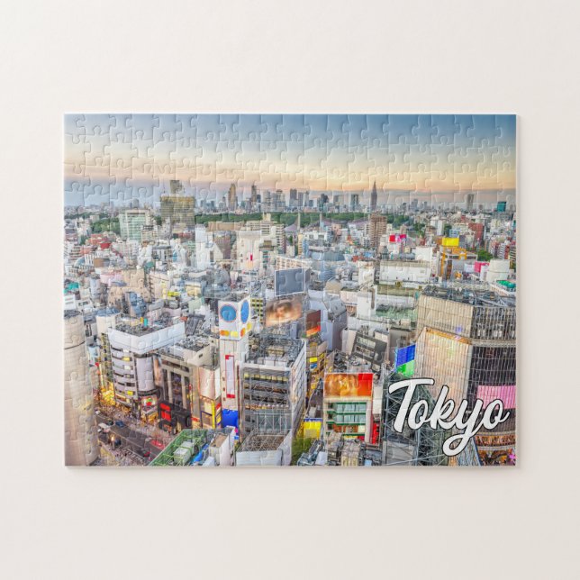 Sunset Over Tokyo, Japan Jigsaw Puzzle (Horizontal)