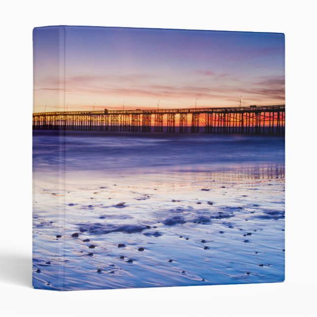 Sunset Over Ventura Pier And Beach Binder (Front/Spine)
