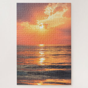 sunset over water jigsaw puzzle
