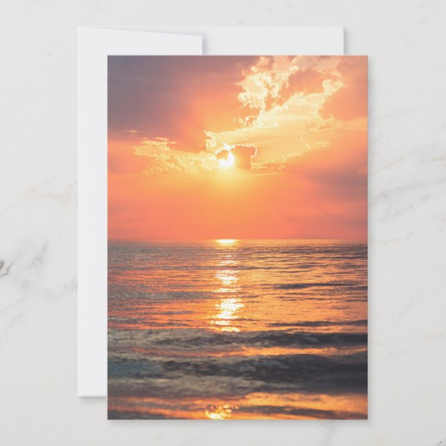sunset over water thank you card (Front)