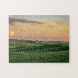 Sunset over Wheat Fields   Washington State Jigsaw Puzzle