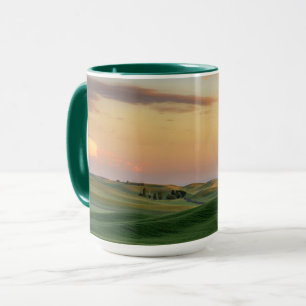 Sunset over Wheat Fields   Washington State Mug