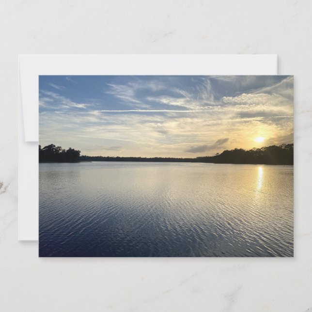 Sunset Over Wildcat Lake Card (Front)
