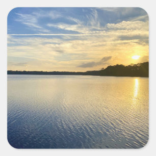 Sunset Over Wildcat Lake Square Sticker