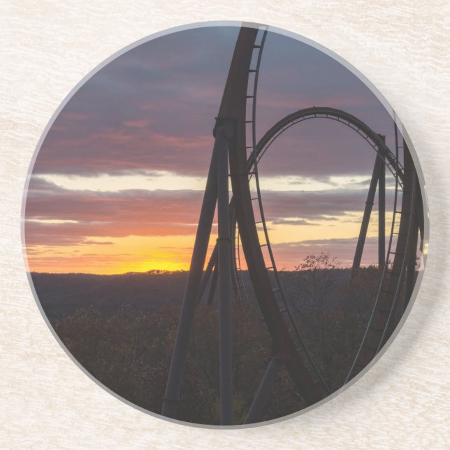 Sunset Over Wildfire Coaster (Front)